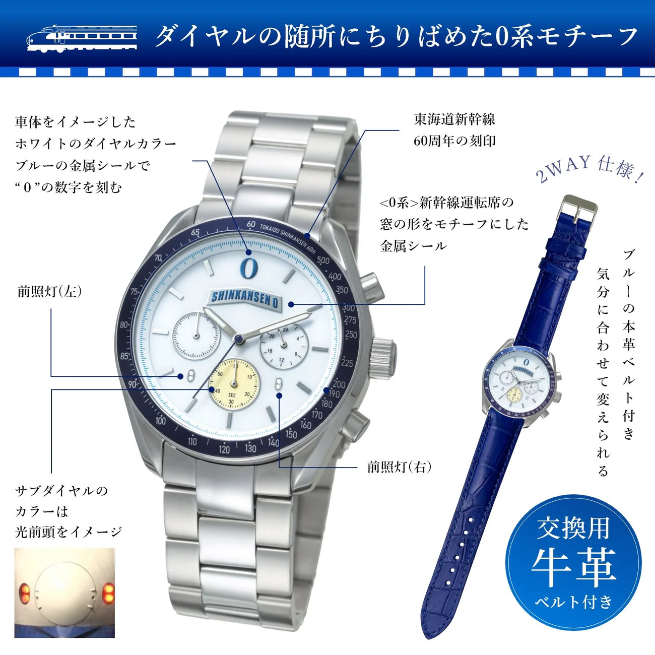 Tokaido Shinkansen 60th Anniversary Commemorative - Radio Wave Solar Chronograph Wristwatch