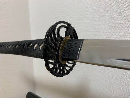 [Iaito Sword] Japanese Sword - Katana with Beautiful Large Wavy Hamon and Bo-hi