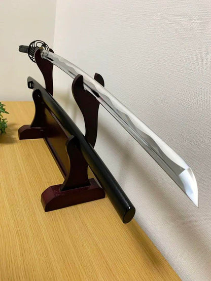 [Iaito Sword] Japanese Sword - Katana with Beautiful Large Wavy Hamon and Bo-hi
